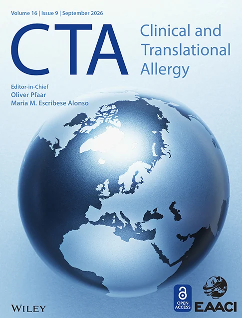 Clinical and Translational Allergy 期刊封面