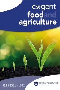 Cogent Food & Agriculture journal cover