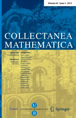 Collectanea Mathematica 期刊封面