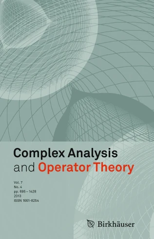 Complex Analysis and Operator Theory 期刊封面