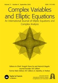 Complex Variables and Elliptic Equations journal cover
