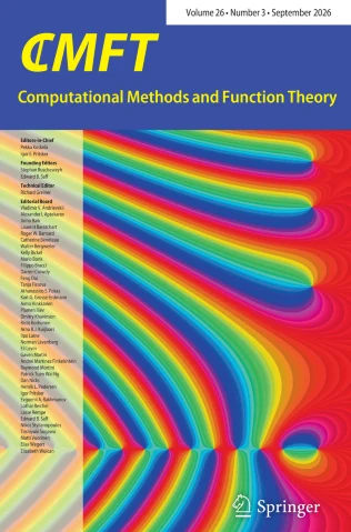 Computational Methods and Function Theory journal cover