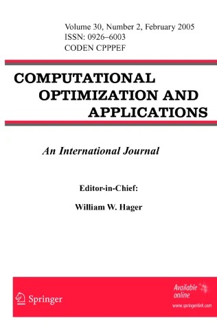 COMPUTATIONAL OPTIMIZATION AND APPLICATIONS journal cover