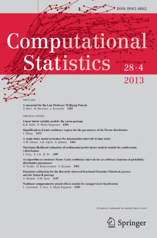 COMPUTATIONAL STATISTICS 期刊封面