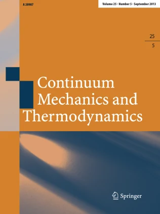 CONTINUUM MECHANICS AND THERMODYNAMICS journal cover