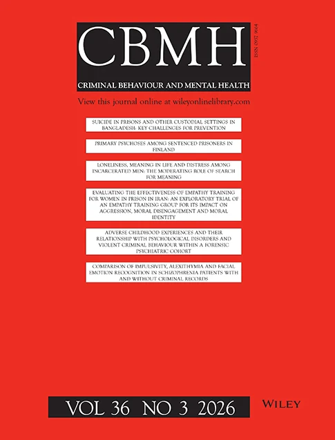 Criminal Behaviour and Mental Health journal cover
