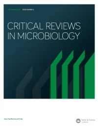 CRITICAL REVIEWS IN MICROBIOLOGY journal cover