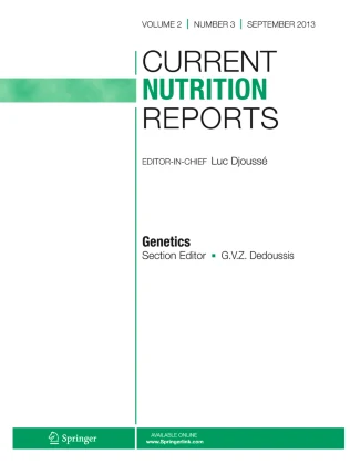 Current Nutrition Reports journal cover