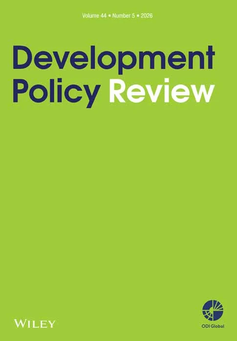 Development Policy Review journal cover