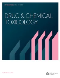DRUG AND CHEMICAL TOXICOLOGY journal cover