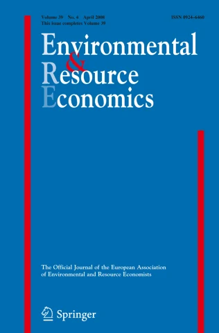 ENVIRONMENTAL & RESOURCE ECONOMICS 期刊封面