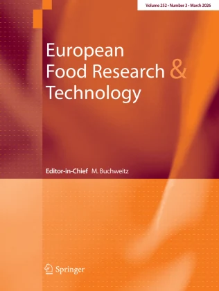 EUROPEAN FOOD RESEARCH AND TECHNOLOGY journal cover