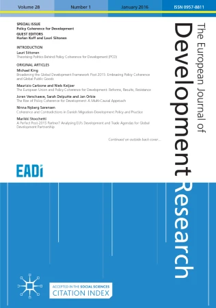 European Journal of Development Research journal cover