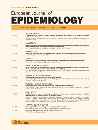 EUROPEAN JOURNAL OF EPIDEMIOLOGY journal cover