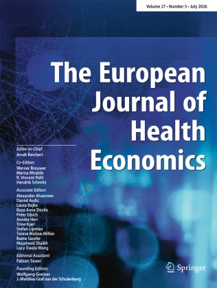 European Journal of Health Economics journal cover