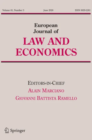 European Journal of Law and Economics journal cover