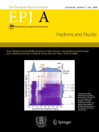 EUROPEAN PHYSICAL JOURNAL A journal cover