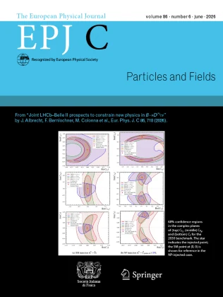 EUROPEAN PHYSICAL JOURNAL C 期刊封面