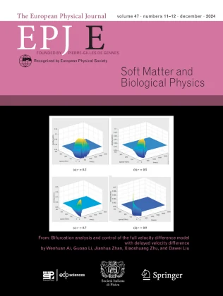 EUROPEAN PHYSICAL JOURNAL E journal cover