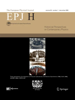 European Physical Journal H journal cover