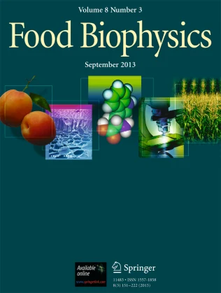 Food Biophysics journal cover