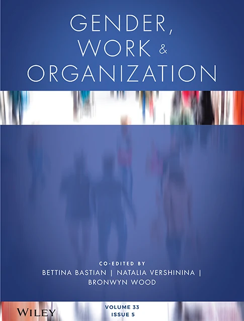 GENDER WORK AND ORGANIZATION journal cover