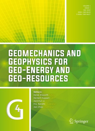 Geomechanics and Geophysics for Geo-Energy and Geo-Resources 期刊封面