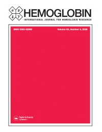 HEMOGLOBIN journal cover