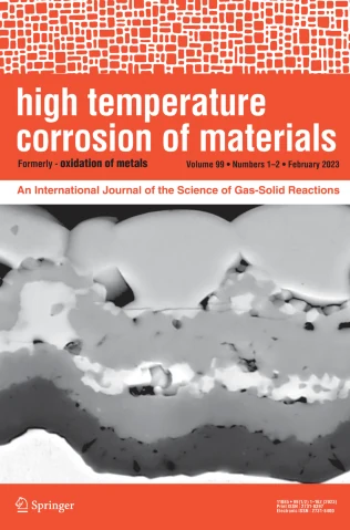High Temperature Corrosion of Materials journal cover