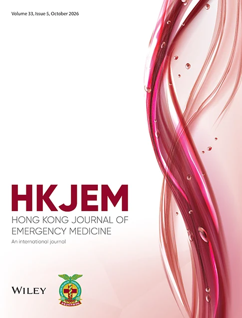 Hong Kong Journal of Emergency Medicine journal cover