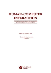 HUMAN-COMPUTER INTERACTION journal cover