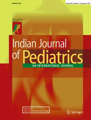 INDIAN JOURNAL OF PEDIATRICS 期刊封面