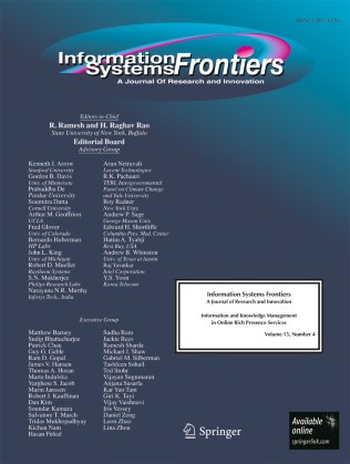 INFORMATION SYSTEMS FRONTIERS 期刊封面