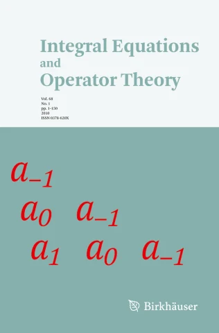 INTEGRAL EQUATIONS AND OPERATOR THEORY 期刊封面