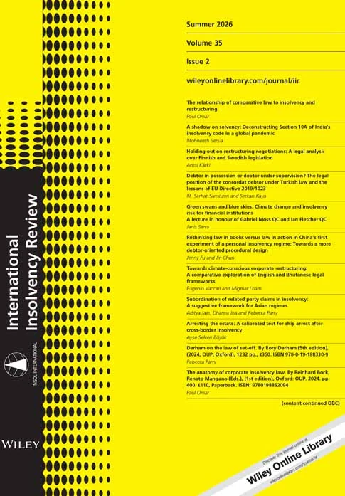 International Insolvency Review journal cover