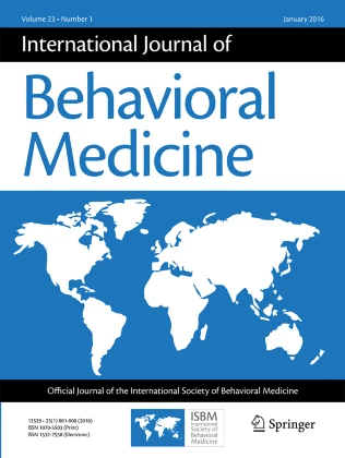 INTERNATIONAL JOURNAL OF BEHAVIORAL MEDICINE journal cover