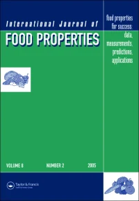 INTERNATIONAL JOURNAL OF FOOD PROPERTIES 期刊封面