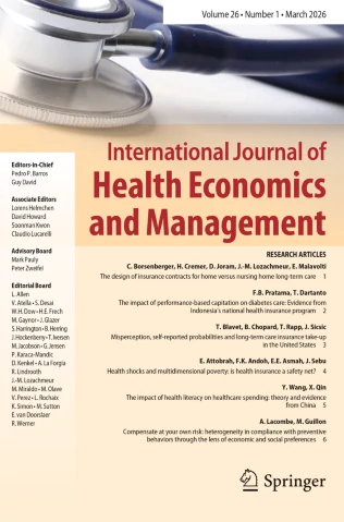 International Journal of Health Economics and Management journal cover
