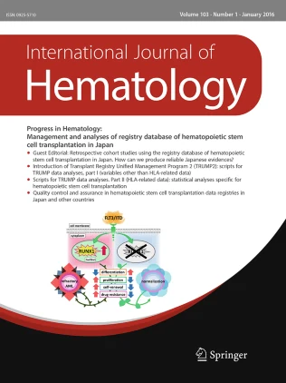 INTERNATIONAL JOURNAL OF HEMATOLOGY journal cover