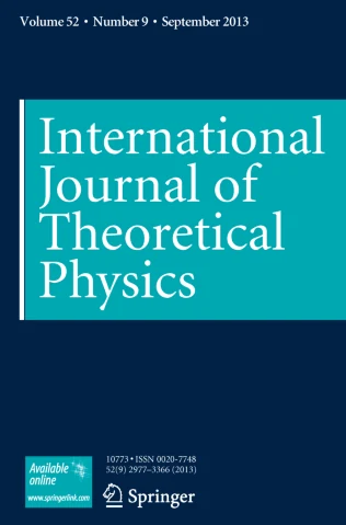 INTERNATIONAL JOURNAL OF THEORETICAL PHYSICS 期刊封面