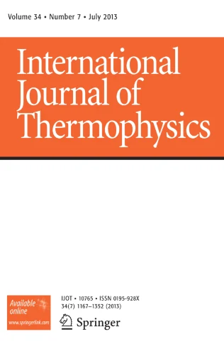 INTERNATIONAL JOURNAL OF THERMOPHYSICS 期刊封面