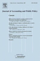 JOURNAL OF ACCOUNTING AND PUBLIC POLICY journal cover