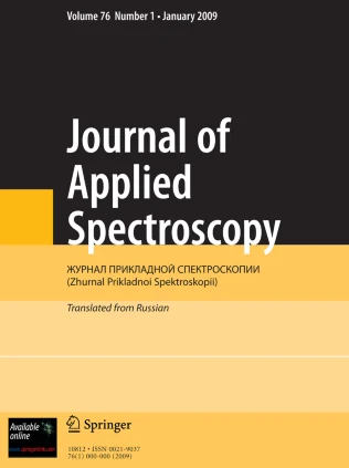 Journal of Applied Spectroscopy journal cover
