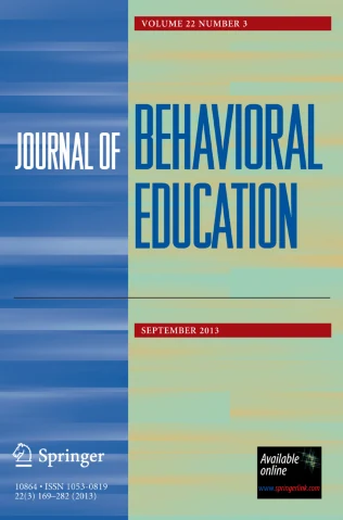 Journal of Behavioral Education 期刊封面