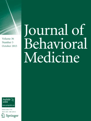 JOURNAL OF BEHAVIORAL MEDICINE journal cover