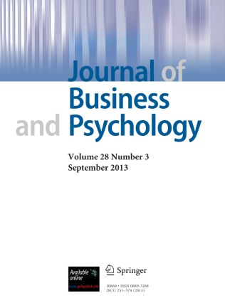 JOURNAL OF BUSINESS AND PSYCHOLOGY 期刊封面