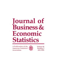 JOURNAL OF BUSINESS & ECONOMIC STATISTICS journal cover