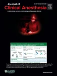 Journal of Clinical Anesthesia journal cover