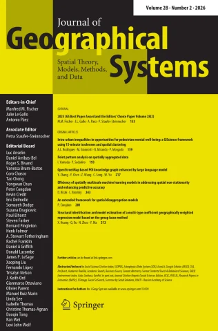 Journal of Geographical Systems 期刊封面