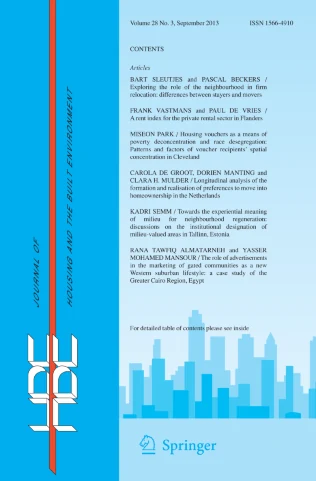 Journal of Housing and the Built Environment 期刊封面